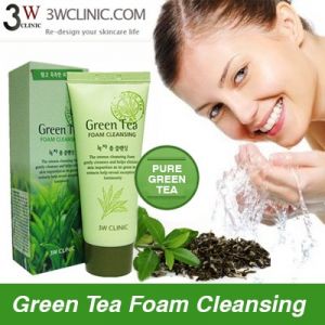 Sữa rửa mặt Trà xanh Green Tea Foam Cleansing 3W Clinic