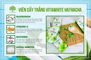 Viên cấy trắng da VitaWhite X10 Whitening Hathacha