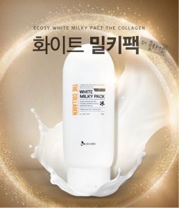 Kem tắm ủ trắng da Ecosy white milky pack the collagen 150 gr
