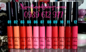 Son kem NYX matte lip smacking fun colors