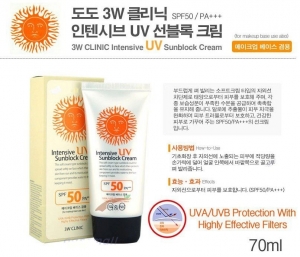 Kem chống nắng 3W Clinic Intensive UV Sunblock Cream SPF 50 Pa+++