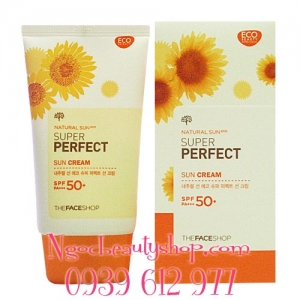 Kem chống nắng SPF PA+++ 50 The Face Shop - Natural Sun Super Perfect Sun Cream
