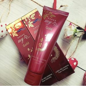 Sữa rửa mặt hồng sâm My Gold đỏ trắng da, chống nám, chống nhăn