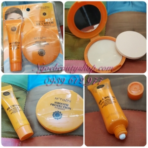Bộ đôi kem nền và phấn trang điểm BB Cream M'yaZhi Smooth Protection Power SPF50